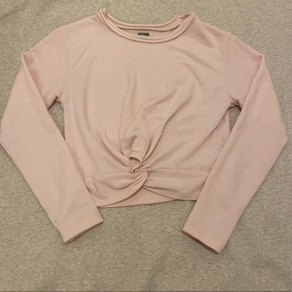 Aerie twisted sweatshirt - pink - Picture 1 of 3